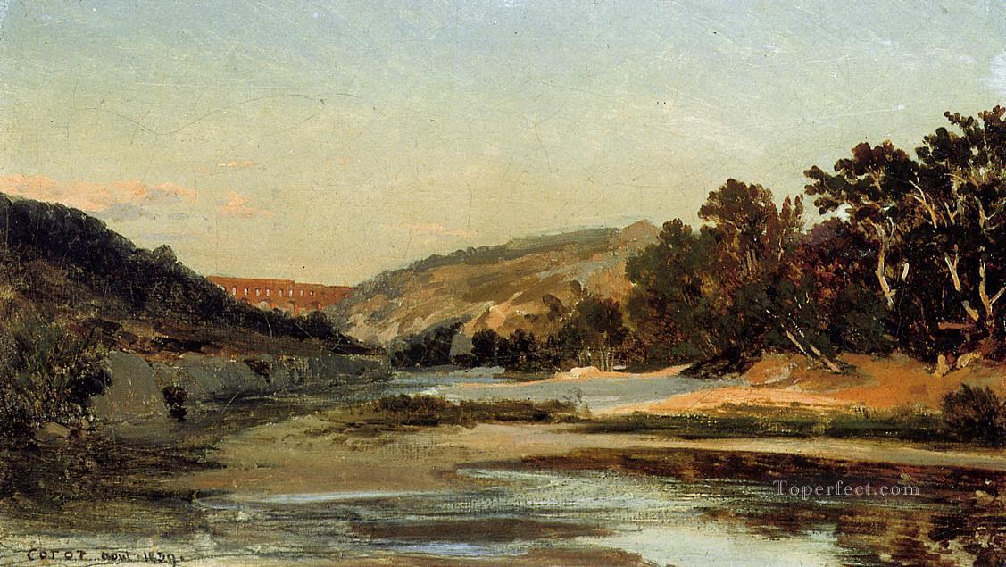 The Aqueduct in the Valley Jean Baptiste Camille Corot Oil Paintings